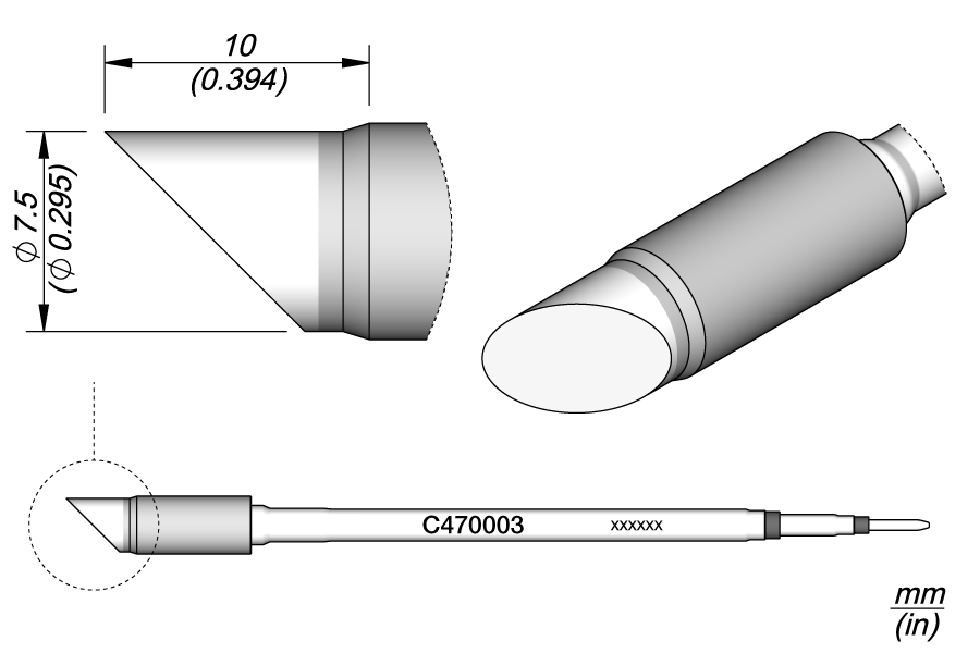 C470003 - Bevel Cartridge Ø 7.5